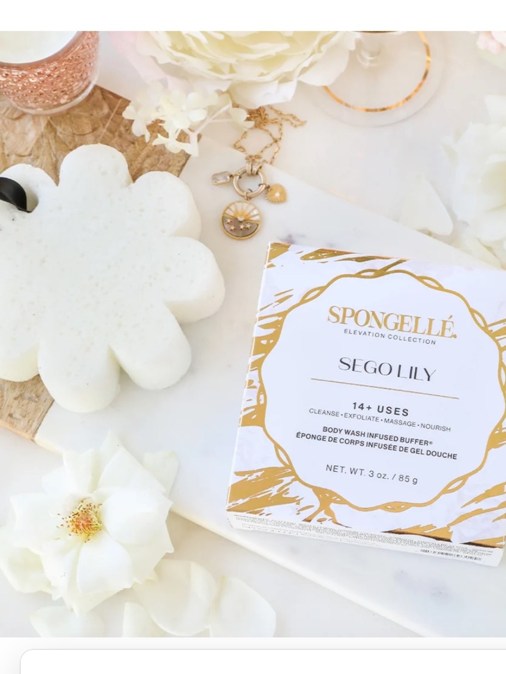 Spongelle sego lily body wash infused buffer